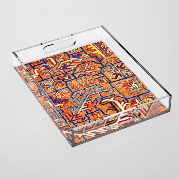 Antique Persian Heriz Carpet Print  Acrylic Tray Gallery Image 1