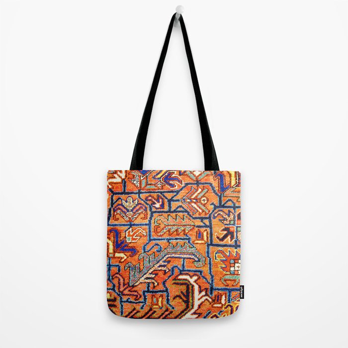 Antique Persian Heriz Carpet Print  Tote Bag Gallery Image 2