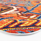 Antique Persian Heriz Carpet Print  Bath Mat Gallery Image 3