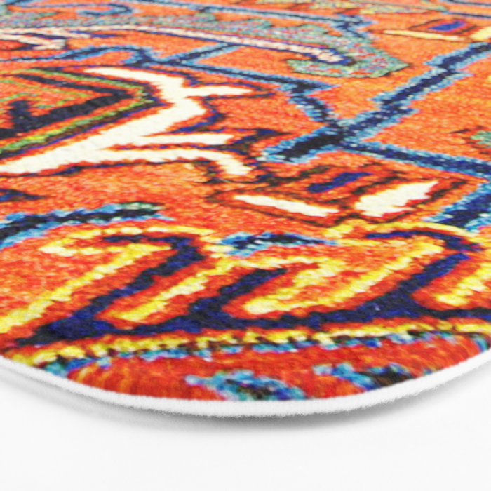 Antique Persian Heriz Carpet Print  Bath Mat Gallery Image 3