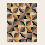 Kaleidoscope Tile Pattern I Bold Neutral Earthy Notebook Gallery Image 4