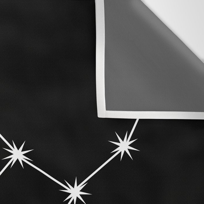 Virgo Zodiac Star Constellation Line Art Black Wall Tapestry Gallery Image 3