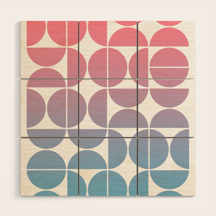 Geometric Gradient 01 Wood Wall Art Gallery Image 1