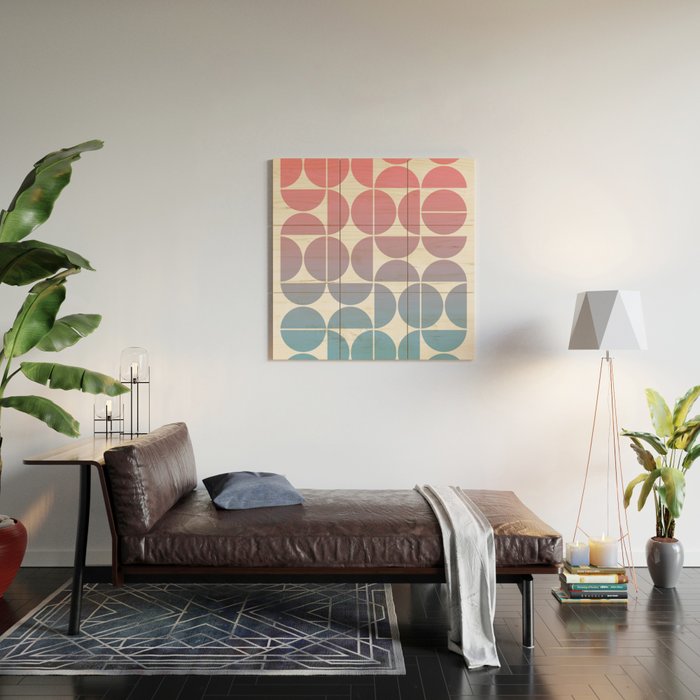 Geometric Gradient 01 Wood Wall Art Gallery Image 2