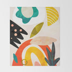 bauhaus goes Matisse in summer II Throw Blanket Gallery Image 2
