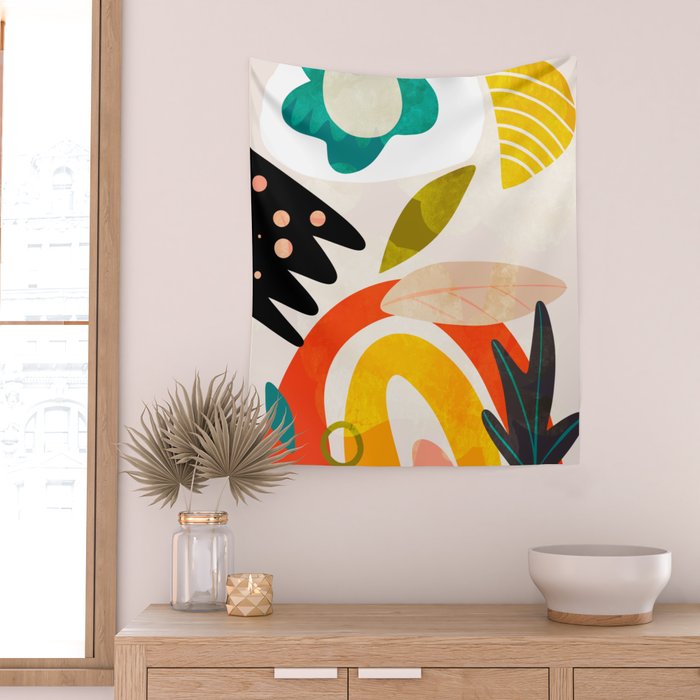 bauhaus goes Matisse in summer II Wall Tapestry Gallery Image 2