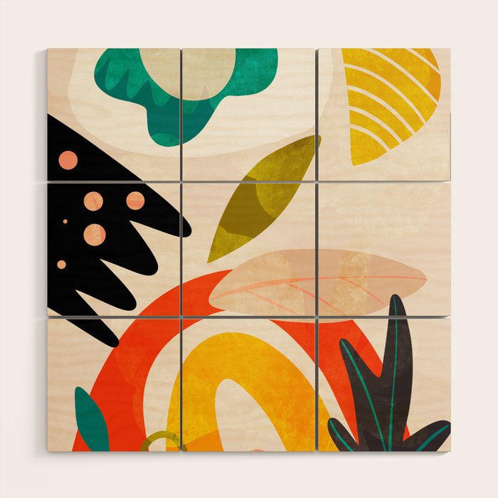 bauhaus goes Matisse in summer II Wood Wall Art Gallery Image 1