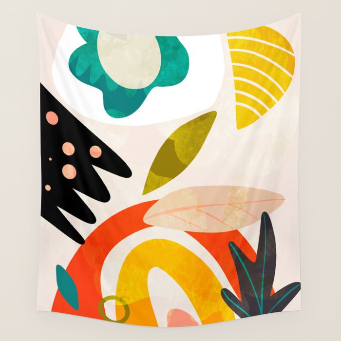 bauhaus goes Matisse in summer II Wall Tapestry Gallery Image 1