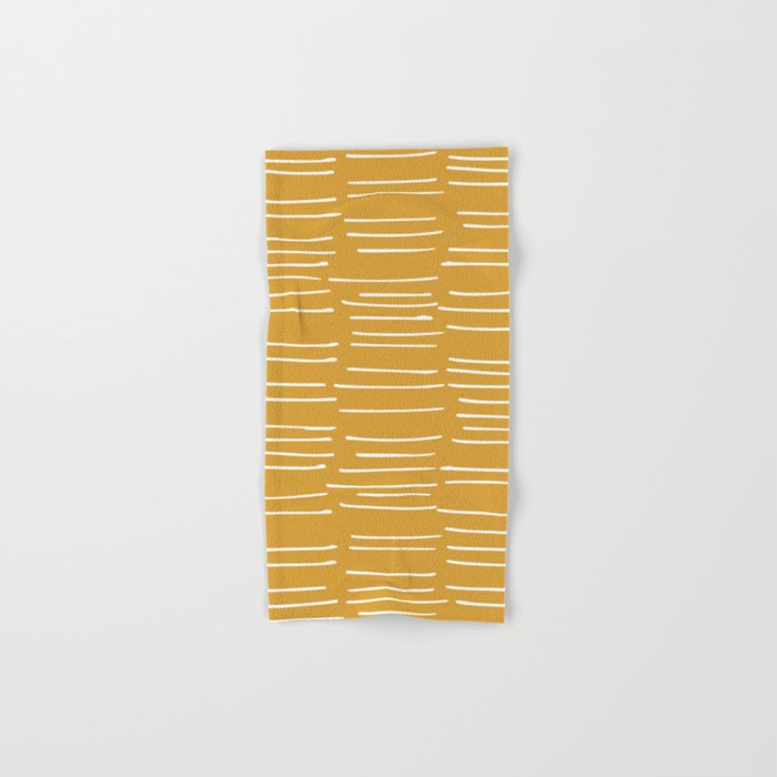 Abstract Stripes on Yellow Bath Towel Gallery Image 1