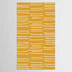 Abstract Stripes on Yellow Tablecloth Gallery Image 2