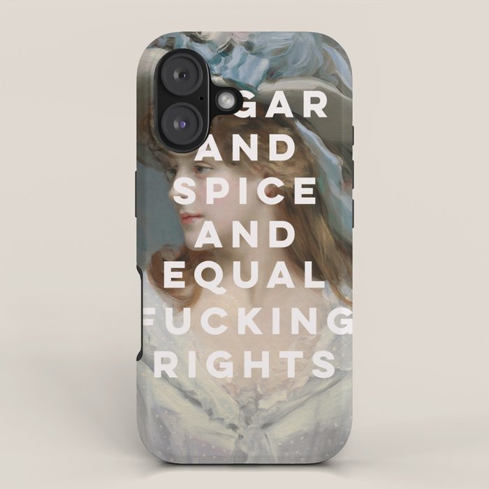 Sugar and Spice and Equal Fucking Rights - Feminist iPhone Case Gallery Image 1
