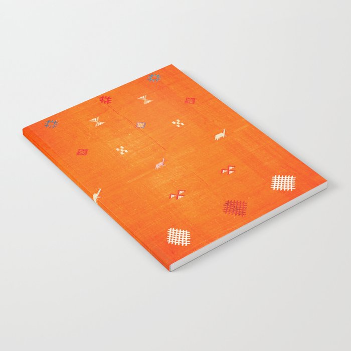 Orange Oriental Traditional Creative Berber Moroccan Fabric Style Notebook Gallery Image 1