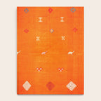 Orange Oriental Traditional Creative Berber Moroccan Fabric Style Notebook Gallery Image 4