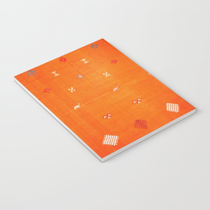 Orange Oriental Traditional Creative Berber Moroccan Fabric Style Notebook Gallery Image 3