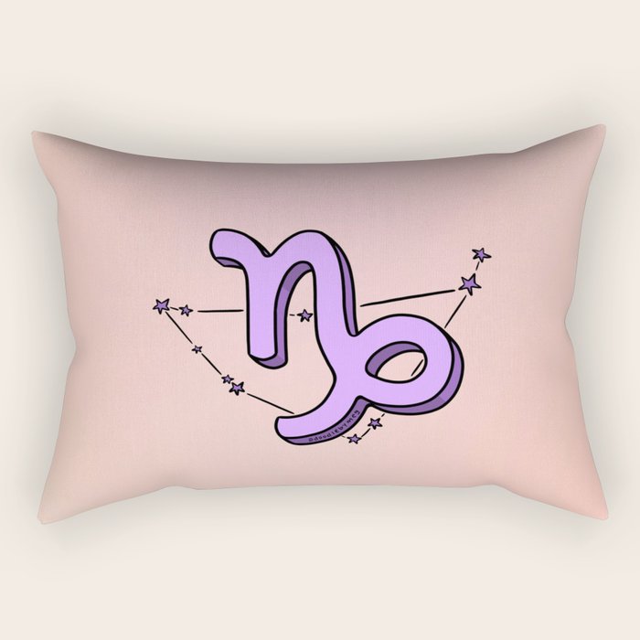 Capricorn Symbol Rectangular Pillow Gallery Image 2