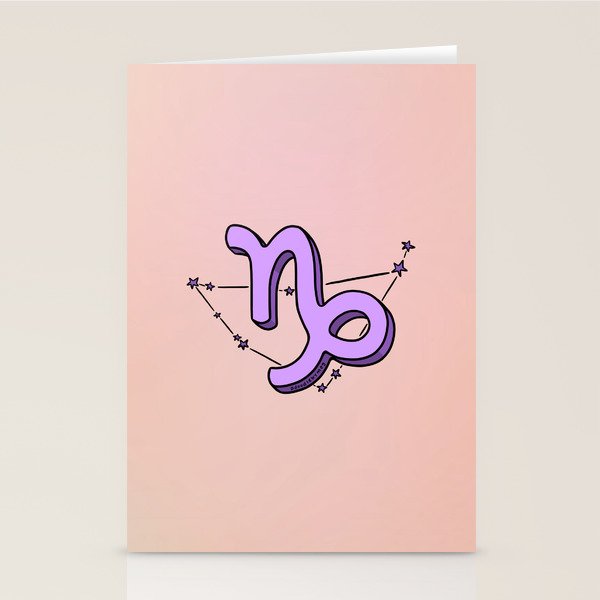Capricorn Symbol Stationery Card Gallery Image 2
