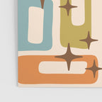 Mid Century Modern Style 922 Orange Green Blue Poster Gallery Image 3
