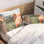 Alternate Reality, Surrealism Digital Photography, Space Flamingo Astronaut Collage Pillow Sham Gallery Image 2