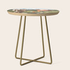 Alternate Reality, Surrealism Digital Photography, Space Flamingo Astronaut Collage Side Table Gallery Image 1