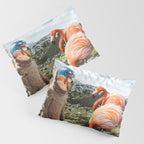 Alternate Reality, Surrealism Digital Photography, Space Flamingo Astronaut Collage Pillow Sham Gallery Image 3
