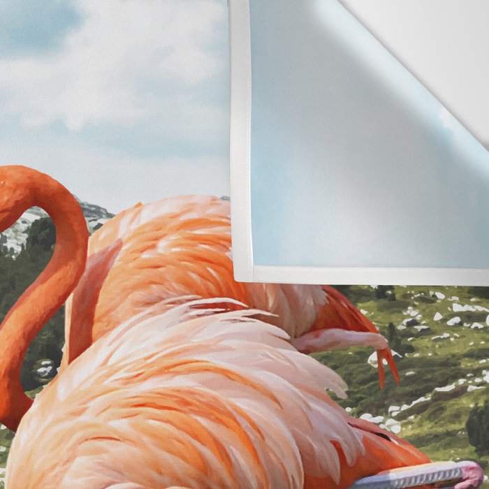 Alternate Reality, Surrealism Digital Photography, Space Flamingo Astronaut Collage Wall Tapestry Gallery Image 3