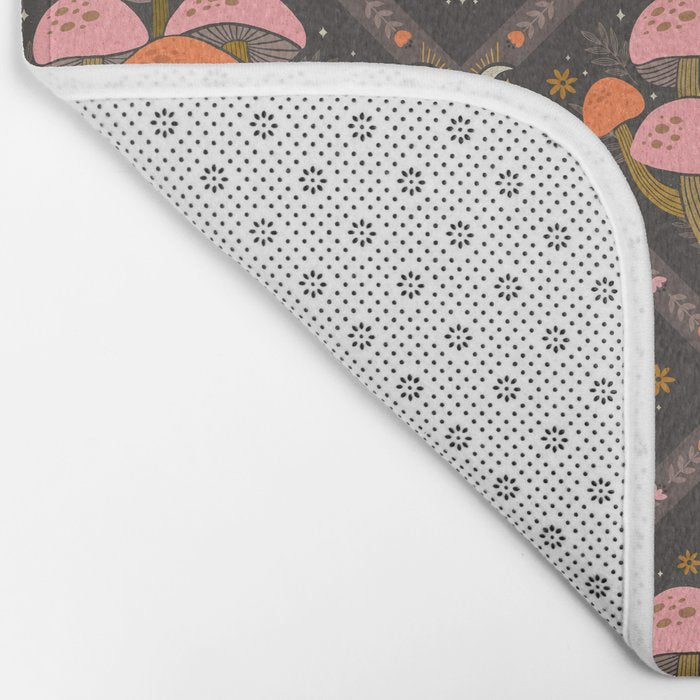 Mushrooms and Moons - Dark Bath Mat Gallery Image 2