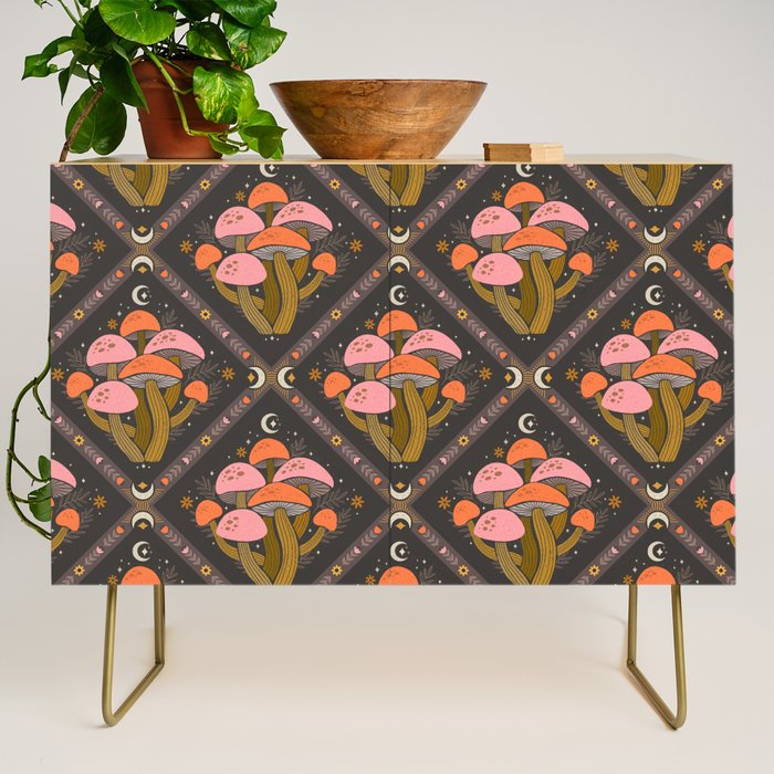 Mushrooms and Moons - Dark Credenza Gallery Image 1