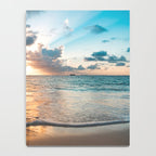 sunset sky over ocean - beach with sunset sky horizon Notebook Gallery Image 4