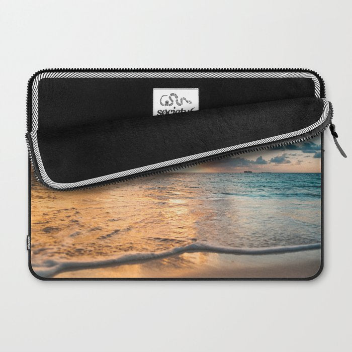 sunset sky over ocean - beach with sunset sky horizon Laptop Sleeve Gallery Image 2