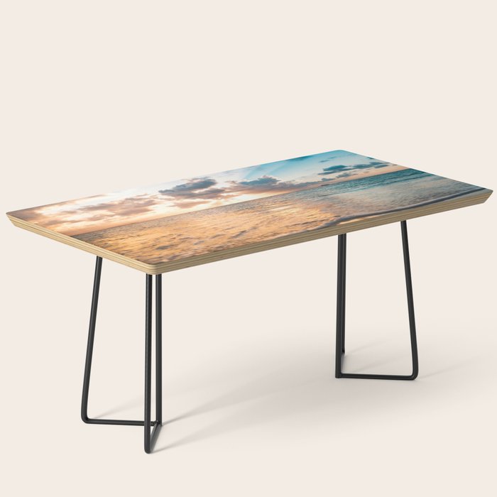 sunset sky over ocean - beach with sunset sky horizon Coffee Table Gallery Image 1