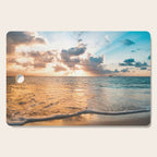 sunset sky over ocean - beach with sunset sky horizon Cutting Board Gallery Image 1