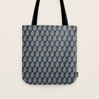 Palm Leaf Navy Blue And Cream Tote Bag Gallery Image 1