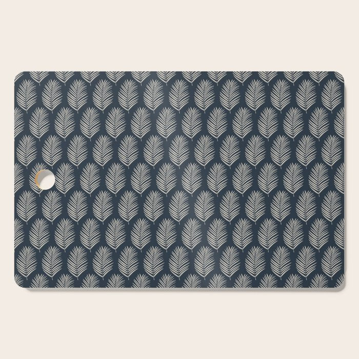 Palm Leaf Navy Blue And Cream Cutting Board Gallery Image 1