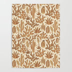 Cactus Desert - gold and copper Poster Gallery Image 4