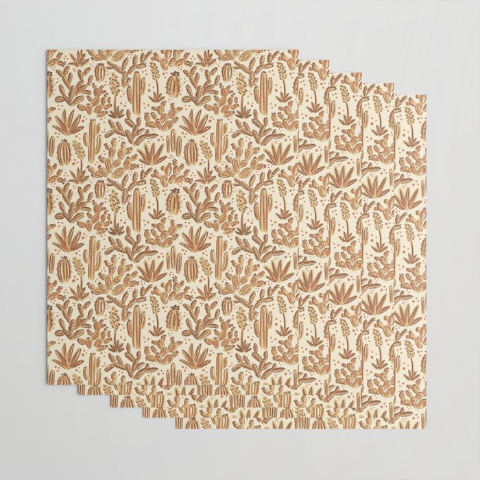 Cactus Desert - gold and copper Wrapping Paper Gallery Image 3
