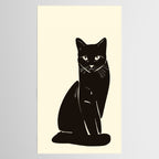 Minimalist Black Cat 2 Tablecloth Gallery Image 2