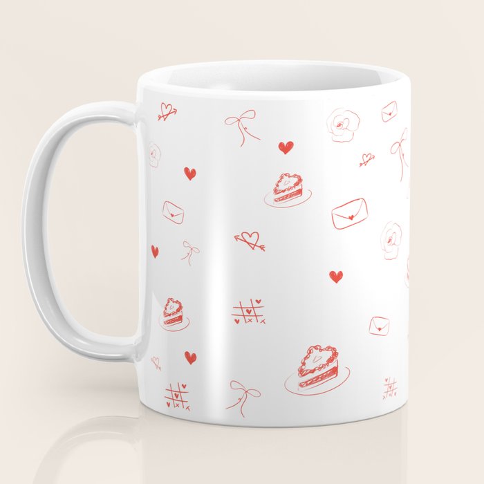 Valentine's Pattern Coffee Mug Gallery Image 3