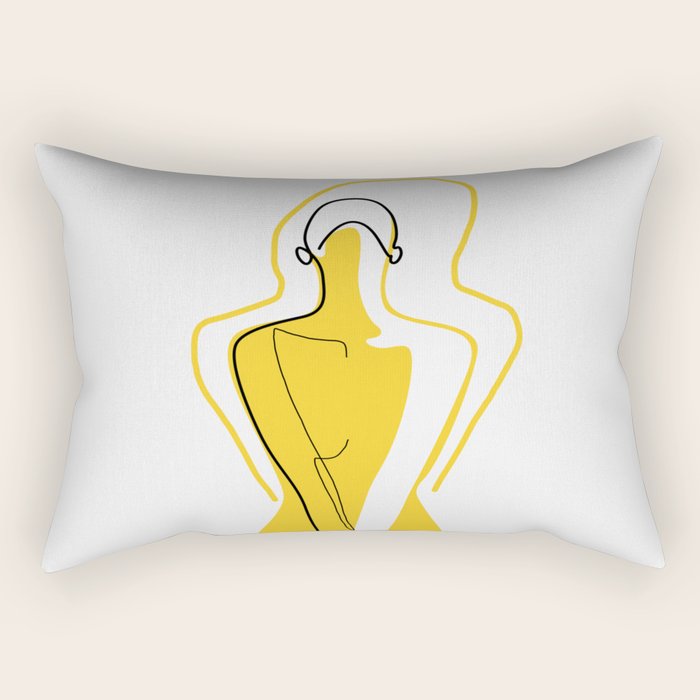 Sun Kissed Shy Girl Rectangular Pillow Gallery Image 1
