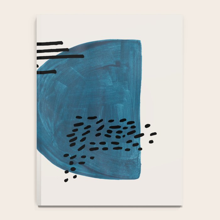 Burnt Orange Jewel Teal Blue Mid Century Modern Funky Colorful Shapes Patterns by Ejaaz Haniff Notebook Gallery Image 4