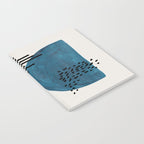 Burnt Orange Jewel Teal Blue Mid Century Modern Funky Colorful Shapes Patterns by Ejaaz Haniff Notebook Gallery Image 2