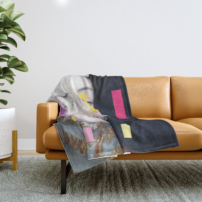 Portrait With A Spectrum 4 Throw Blanket Gallery Image 1