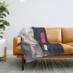 Portrait With A Spectrum 4 Throw Blanket Gallery Image 1