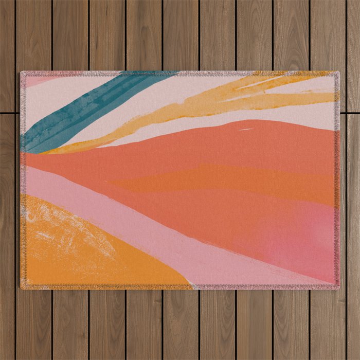 Abstract View 2 Outdoor Rug Gallery Image 1