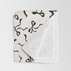 Coquette black Bows Throw Blanket Gallery Image 3
