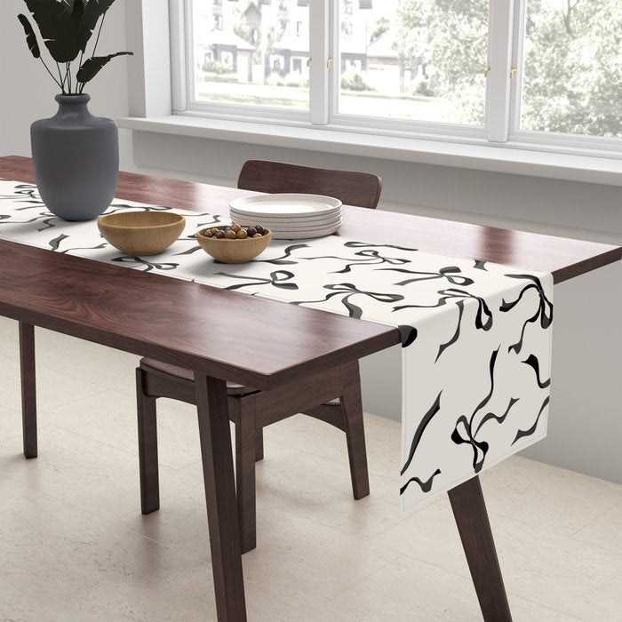 Coquette black Bows Table Runner Gallery Image 2