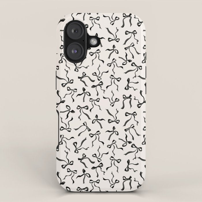 Coquette black Bows iPhone Case Gallery Image 1