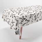 Coquette black Bows Tablecloth Gallery Image 1