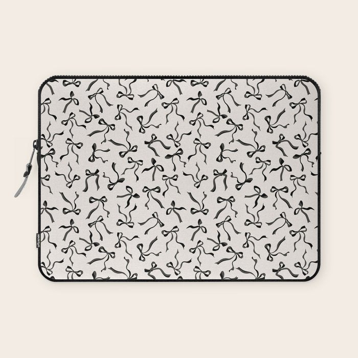 Coquette black Bows Laptop Sleeve Gallery Image 1