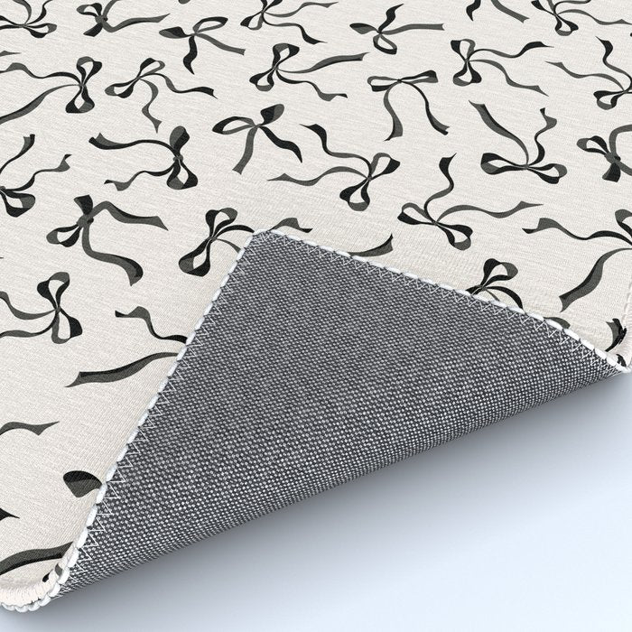 Coquette black Bows Rug Gallery Image 4