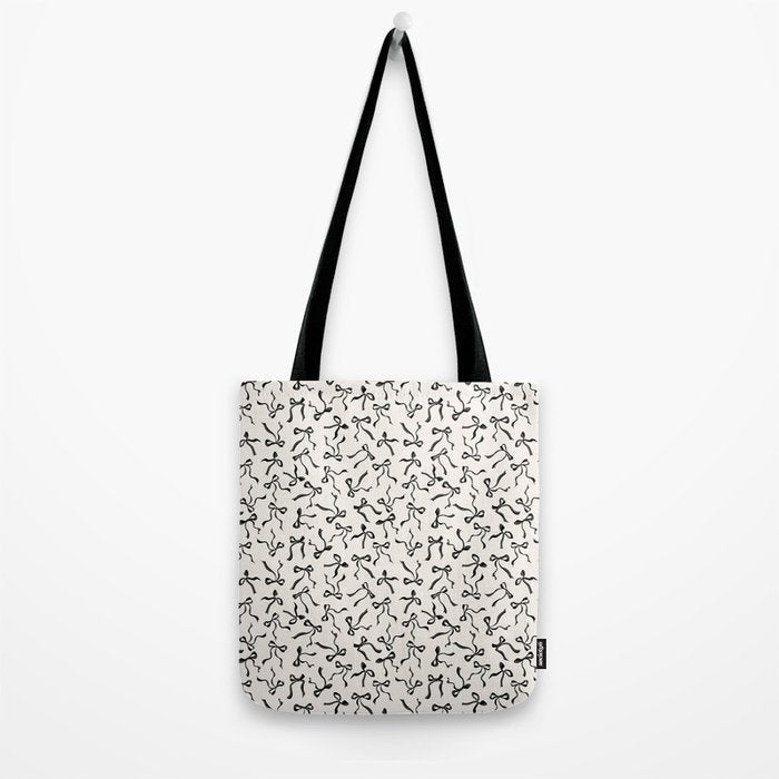 Coquette black Bows Tote Bag Gallery Image 2